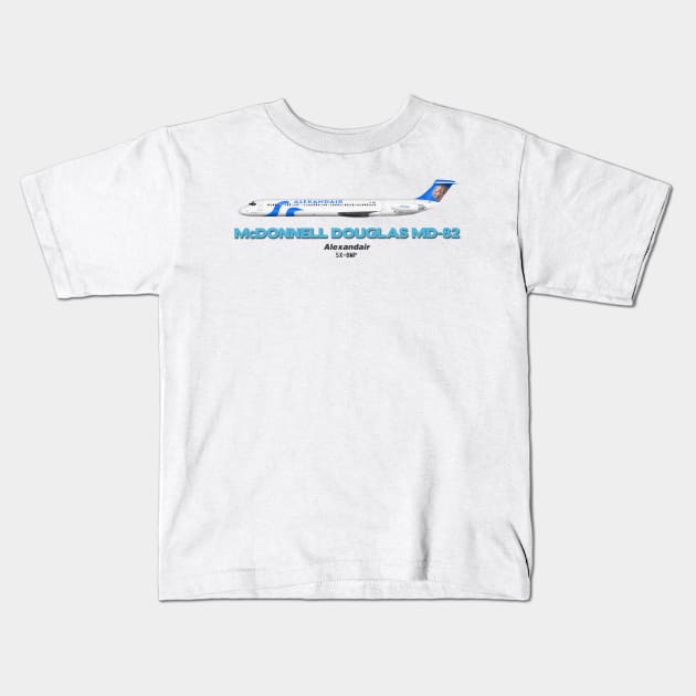 McDonnell Douglas MD-82 - Alexandair Kids T-Shirt by TheArtofFlying